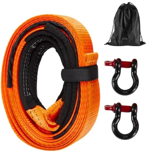 Fune Di Traino Di Sicurezza For Auto Da 5 M, Fune Di Traino Di Salvataggio In Poliestere Ispessito Da 10 Tonnellate, Cinghia Di Traino Multifunzione, Fune Di Trazione For Rimorchio Di Veicoli