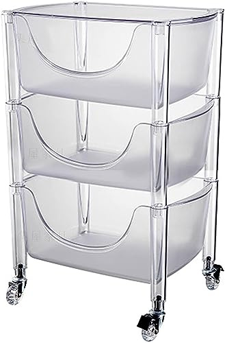Carrello pieghevole con ruote universali silenziose, carrello a 3 ripiani per cucina, tavolino da caffè e uso esterno, versatile e portatile