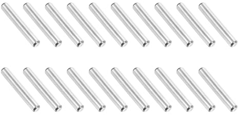 PATIKIL 20 Stück Marine Grade 316 Edelstahl Dübelstifte 3mm x 20mm Runde Metallstäbe Linearschienen Stabwelle Massivstabmaterial Für Zapfen Stützregale DIY Bastelzubehör Getriebe