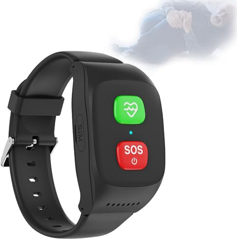 Montres avec Détection des Chutes pour Seniors, Montres Connectées pour Personnes Âgées, Montres avec Appel d'urgence SOS, Localisation GPS Et Appels Vocaux, Étanchéité IP67, Gestion De La Santé