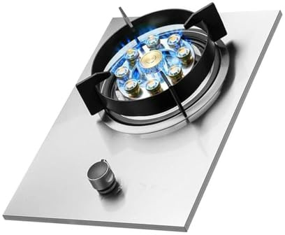 THEGA Fornello A Gas A 1 Fuoco, Fornello A Gas in Acciaio Inossidabile da 5,5 KW, Fornello di Conversione A Gas/Gas GPL, con Protezione Antispegnimento, per Cucina da Esterno(NG)
