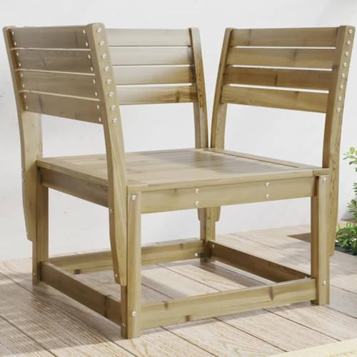 Bucmath Gartensessel Kiefernholz imprägniert, 83x73x78 cm, robust für Garten Terrasse, wetterfest, modulares Design, 130kg Tragkraft, Outdoor-Möbel