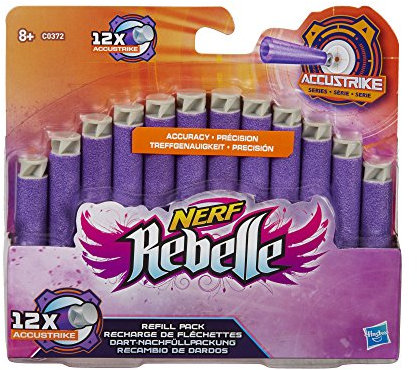 NERF Hasbro Rebelle C0372EU4 - AccuStrike Darts, Spielzeugblasterzubehör, 12er Pack