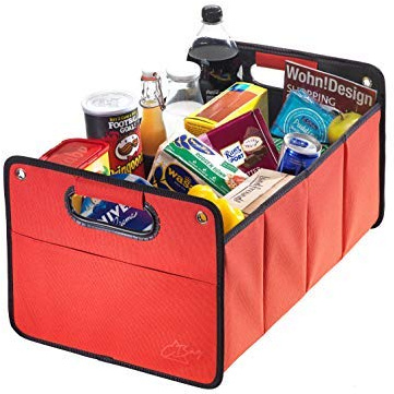 CB Präsentwerbung GmbH CBag rot - Kofferraumtasche aus Polyester mit stabilem Boden - Klappbox Kofferraumbox Faltbox Organizer Autobox Tasche Auto Kofferraum Zubehör (rot)