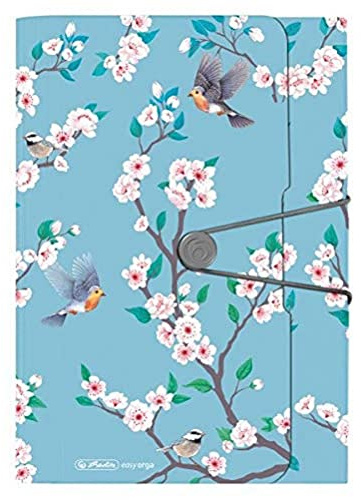Ladylike Birds Porte-documents 12 compartiments avec élastique et poche pour cartes de visite