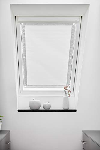ROOMY Dachfenster Sonnenschutz Haftfix, ohne Bohren, Hitzeschutzrollo Saugnapf 36 cm x 71,5 cm (B x L) für C04/104