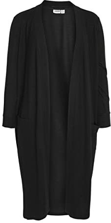 Noisy May Nmcity L/S Curve Noos Cardigan Long, Noir, 50 Femme