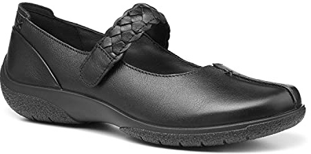 Hotter Womens Shake II Mary Jane Flat, Black Le, 5.5 UK