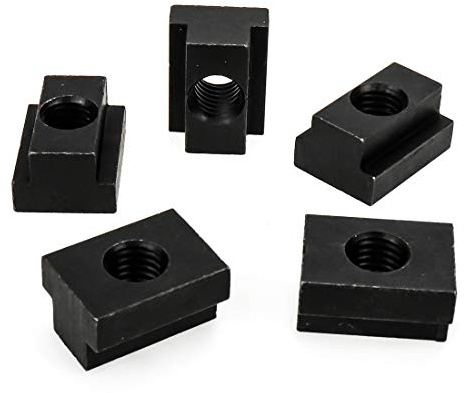 Tsnamay M12 T-Slot Nut,Black Oxide Finish,Grade 8.8,0.47 Threads,Slot Width 14mm,Slot Depth 8mm,Total Depth 16mm,Pack of 5