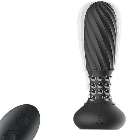 Plug anale Perline anali rotanti vibratore Per telecomando senza fili da uomo plug anale butt plug giocattoli del sesso masturbatore dildo macchina del sesso