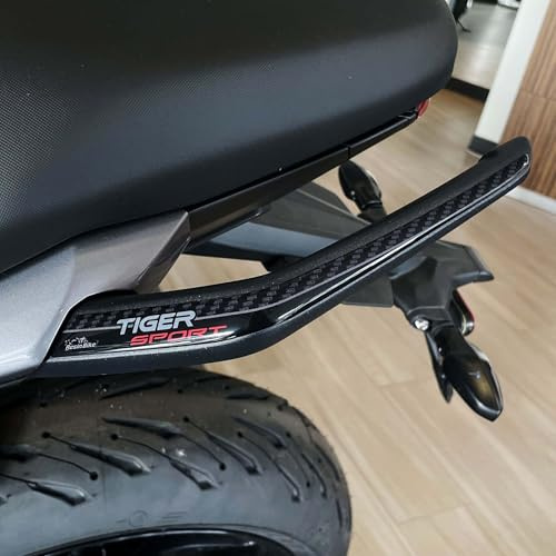 Resin Bike Motorbike 3D Stickers Compatible with Triumph Tiger Sport 660-800 2022-2026. Bike Rear Passenger Handles Protector from Impact and Scratches. Sticker 3D Resin Gadget Moto