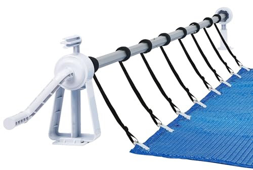 CEEDIR Pool Aufroller Premium Aufrollsysteme für Poolfolien Poolaufroller für Solarabdeckung Aufrollvorrichtung Mit Bänder & Rollen- 1,05m - 6,15m