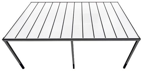 Carport KD Alpha in Anthrazit mit 16mm Klar Polycarbonat in 600x400cm - Überdachung aus Aluminium - Der optimale Schutz für Sie und Ihr Fahrzeug