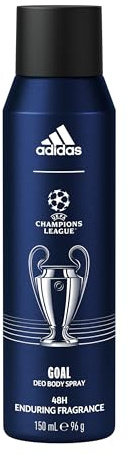adidas UEFA GOAL Edition Déodorant Body Spray 150ml – 48H de Fraîcheur, Eucalyptus & Patchouli, Vegan, Adapté aux Peaux Sensibles