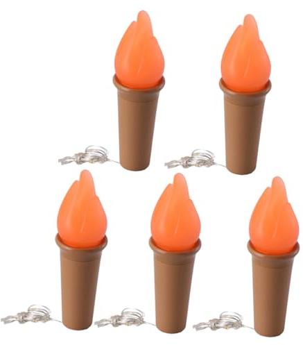 SOLUSTRE 5pcs LED Bottle Plug String Lights with 20 Lamps Battery Powered | Plastic Button Cell Design, Flexible Decorative Use Indoors at Home, about 240g Pack for Boys and Girls