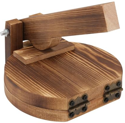 VOSAREA Wooden Tortilla Press Maker - Heavy Duty Wood Tortilla Press Dumpling Skin and Pastry Ideal Kitchen Tool for Easy Dough Pressing and Wrapping