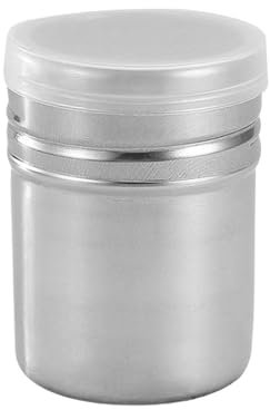 SHUIXIAYUE Coctelera de acero inoxidable para café, esparcidor de polvo, cacao, chocolate, harina, azúcar en polvo, filtros rociadores con tapa, herramienta para hornear (M)