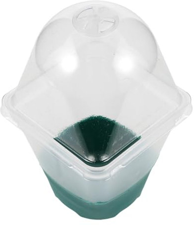 Toyvian Maceta de Transparente con Tapa para Plantas Suculentas Maceta de Criadero Reutilizable y Transpirable Verde para Jardinería y de Plantas