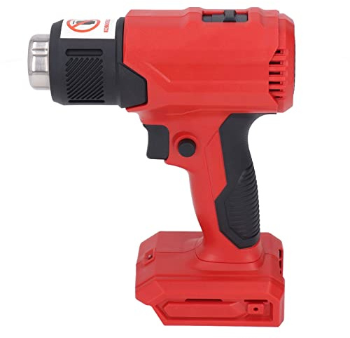 Jectse Pistola de Calor Inalámbrica, Temperatura Ajustable, Portátil, Portátil, Recargable, con Boquilla de 4 Piezas, Calentamiento Rápido, Antideslizante, Salida de Aire de Acero (rojo)