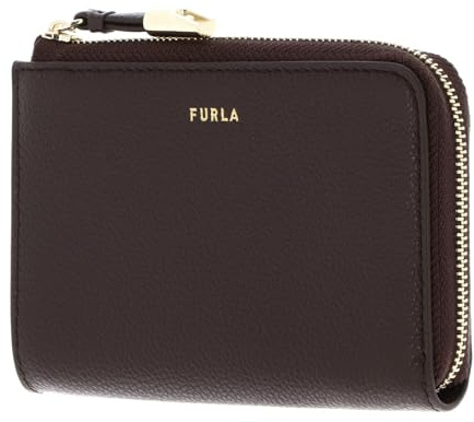 Furla Leder Kartenhalter Vitello Night Goccia Card Case Espresso Dunkelbraun