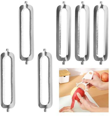 6 Stück Edelstahl Sparschäler Schäler Ersatzklinge für Tupperware - Ersatzklingen für Kartoffelschäler, Gemüseschäler, Orangenschäler, Vegetable Peeler, Robuster Edelstahl, Kinderleichte Installation