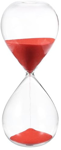 PATIKIL Timer A Sabbia Da 30 Minuti, Orologio A Sabbia Clessidra Timer Per Decorazione Casa Ufficio Ristorante, Rosso