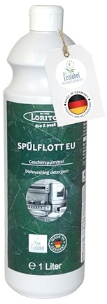 Lorito Biologisch abbaubares Geschirrspülmittel flüssig Spülflott Eco u. | Nachhaltiges Öko-Spülmittel mit EU-Ecolabel, kraftvoll gegen Fett und hartnäckigen Schmutz, Made in Germany