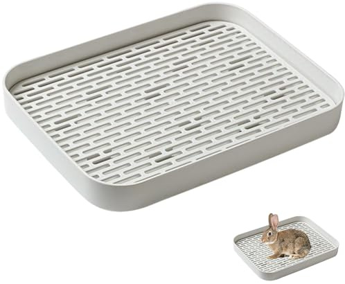 Generico Toilette per Conigli - Robusto Vasino per Conigli, Lettiera per, Vassoio per Conigli, Vassoio per Lettiera Ad Angolo per Coniglietto Facile da Pulire