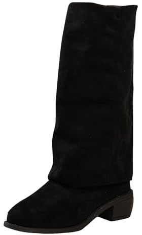 Generiska ankelstövlar damstövlar ankelstövlar långa stövlar för kvinnor med spetsig tå och byxben, fashionabla, avslappnade mockastövlar med tjock klack och utomhus ankelstövlar svarta