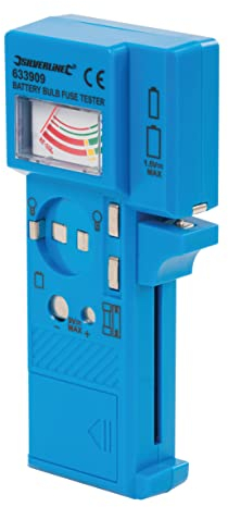 Silverline Battery, Bulb & Fuse Tester 1.5V - 9V (633909)