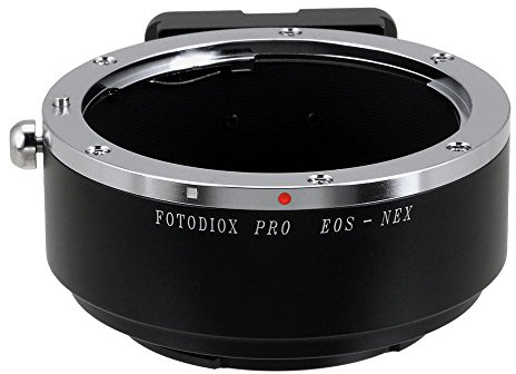 Fotodiox Pro Lens Mount Adapter, Canon EOS Lens to Sony Alpha Nex Camera Adapter, fits Sony NEX-3, NEX-5, NEX-5N, NEX-7, NEX-7N, NEX-C3, NEX-F3, Sony Camcorder NEX-VG10, VG20, FS-100, FS-700, fits EOS EF, and Efs lenses