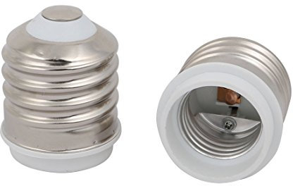 Sourcingmap Lot de 2 adaptateurs E40 vers E27 pour ampoule Argenté