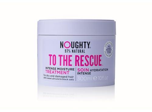 Noughty 97% Natural To The Rescue Treatment Mask Hydrating Formula for Dry Frizzy and Damaged Hair with Sweet Almond and Black Oat Sulphate Free Vegan Haircare 300ml