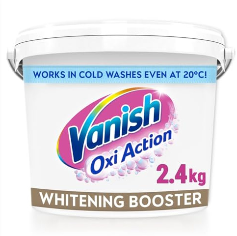 Vanish Oxi Action Fabric Stain Remover Powder For Whites 2.4kg - Whitening Booster