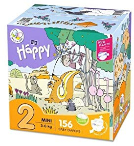 bella baby Happy Windeln comfort Gr.2 Mini 3-6kg HAPPY BOX 156 Stück
