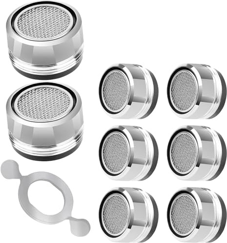 App Life Rompigetto Rubinetto M24 Aeratore Filtri Lavandino per Bagno e Cucina - 6 Filtri in Acciaio Inox e ABS con Guarnizioni e Chiave Cromata, Argento