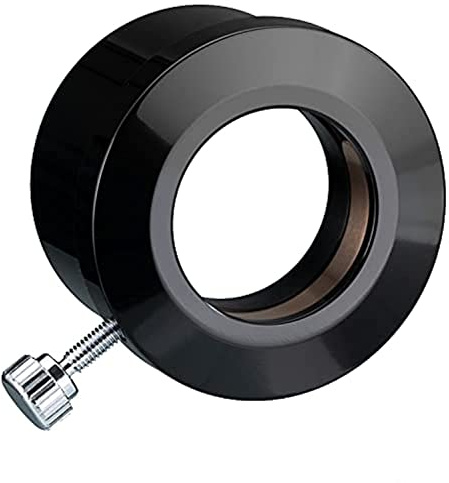 Bresser Reduzieradapter 1,25 auf 2 Zoll mit Messing Ringklemmung | Für 1,25 Zoll Okulare, M48x0,75 Filtergewinde, schwarz eloxiertes Aluminium, 25 mm Schaft, 34 mm Baulänge