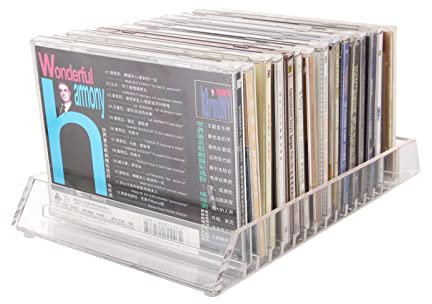 Skivlagring Fashion Simple Design Acrylic Transparent Crystal Sense Multi-Grid Desktop CD Box skivförvaringslåda CD Displayställ Rekordhållare