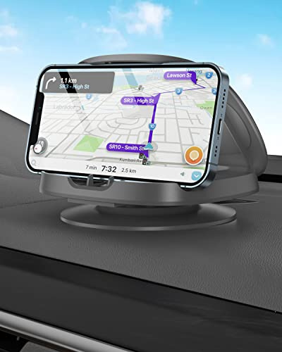 JOYEKY Car Phone Holder for Dashboard, 360° Rotatable, Horizontal & Vertical Viewing Car Phone Mount,Washable Reusable Mobile Phone Holder, for iPhone Samsung Android Smartphones (Gray)