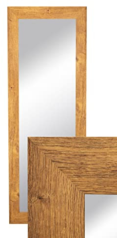 BD ART Specchio decorativo da parete, specchio guardaroba a figura intera, 150 x 50 cm, rovere Waterford