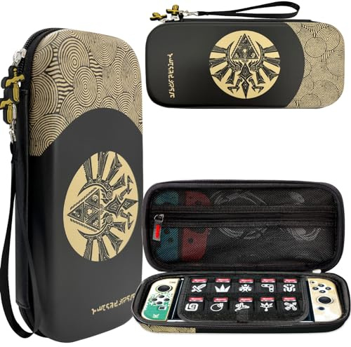 CHIKIXSON Etui Rigide pour Switch et Switch OLED, Protable Coque Switch, Noir