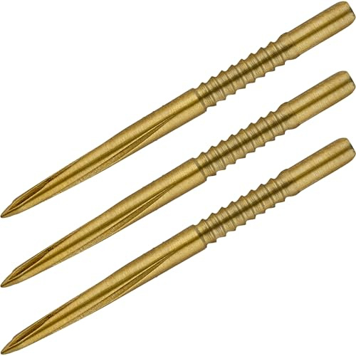 Unicorn Replacement Volute Steel Tip Dart Points | Available Lengths 36mm, 39mm or 42mm | Black, Nickel or Gold Finish | 3 Points