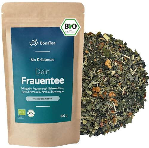 BIO Frauentee mit Frauenmantel, Schafgarbe, Melisse | mit weiteren Frauenkräutern, Loser Kräutertee für Frauen nach traditioneller Rezeptur