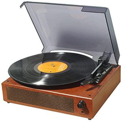 PPanhux Giradischi retrò 33/45/78 Giri/min Grammofono USB Giradischi Grammofoni Portatili per Uso Domestico (Colore : Nero, Dimensioni : 335 * 290 * 110 mm) (Nero 335 * 290 * 110 mm)