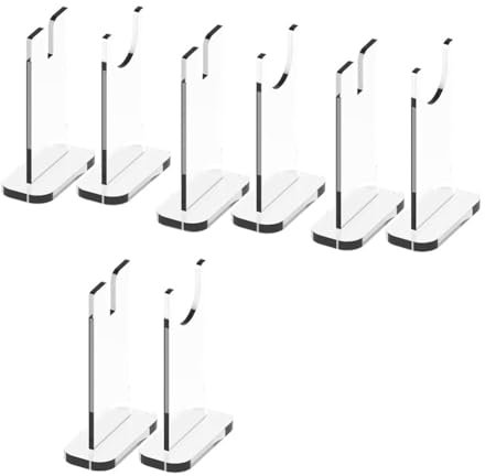 CosyCaya Lot de 4 supports de couteaux, en acrylique, porte-couteaux individuels pour la décoration de , , installation facile, facile à utiliser (dessous transparent)