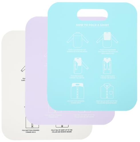 Warmhm 3stücke Faltbrett Für T-shirts Hemden Und Kleidung Kleidungsfaltwerkzeug Material Zum Falten Und Ordnen Von Kleidungsstücken Für Reisen Und Hausgebrauch
