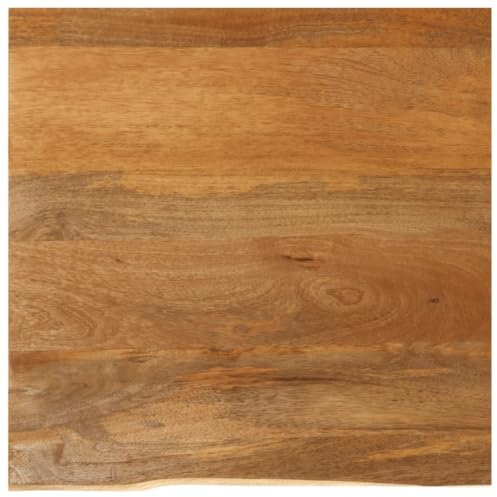Homgoday Piano del tavolo Live Edge 40 x 40 x 3,8 cm in legno massello mango, cucina caffè piano di ricambio, tavolo da pranzo, scrivania piano di lavoro, piano di lavoro