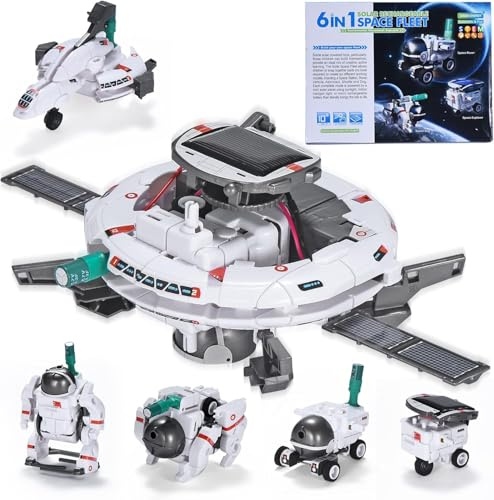OMWay Solar Roboter Kinder Spielzeug ab 8 Jahre Junge, Weihnachten Geburtstag Ostern Geschenke für 9 10 11 12 13 14, 6-in-1 STEM Experimente Bauspielzeug Bausatz für Kinder