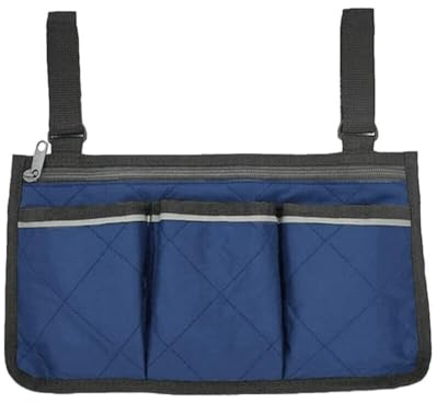 LZYWOD Rollstuhltasche, Seitentasche, elektrischer Rollstuhl-Aufsatz, Rollstuhlzubehör, S-Stift-Armlehne mit Tasche