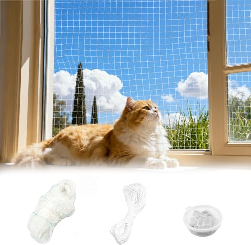 3x2 m Rete per Gatti, Rete Invisibile Protezione Balcone per Gatti